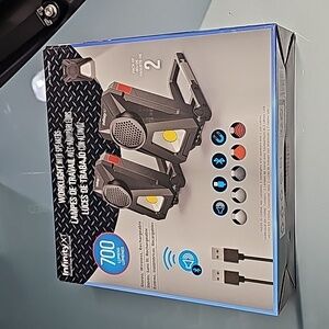 INFINITY X1 Rechargeable Work Lights w Bluetooth Speakers Stereo 2 Pack …